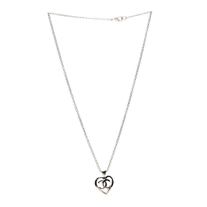 Chanel CC Heart Chain Pendant Necklace Gold 3 of 5