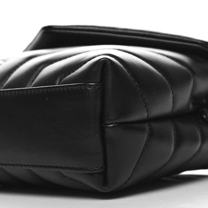 Saint Laurent Calfskin Y Quilted Monogram Monochrome Toy Loulou Crossbody Bag Black 10 of 10