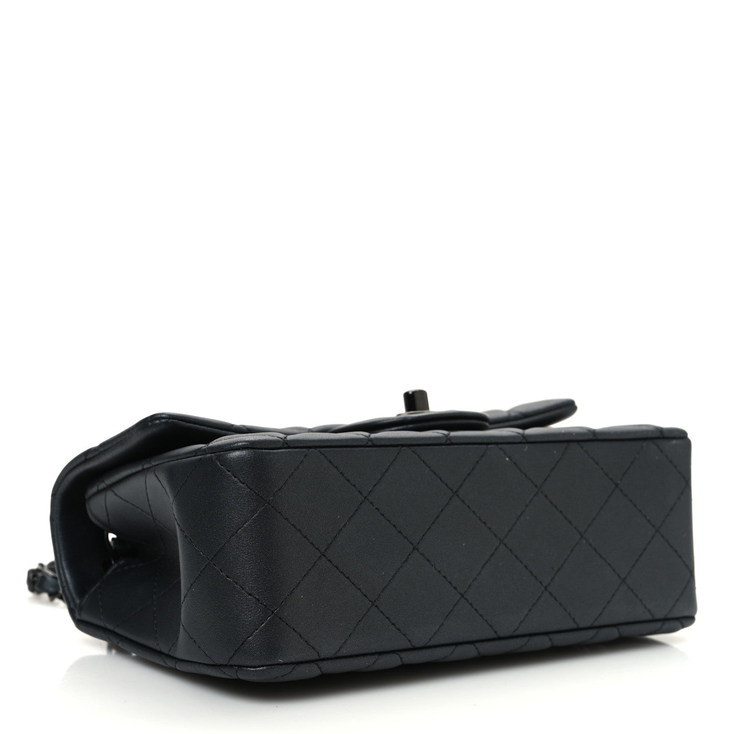Chanel Pearly Lambskin Quilted Mini Rectangular Flap So Black 4 of 11