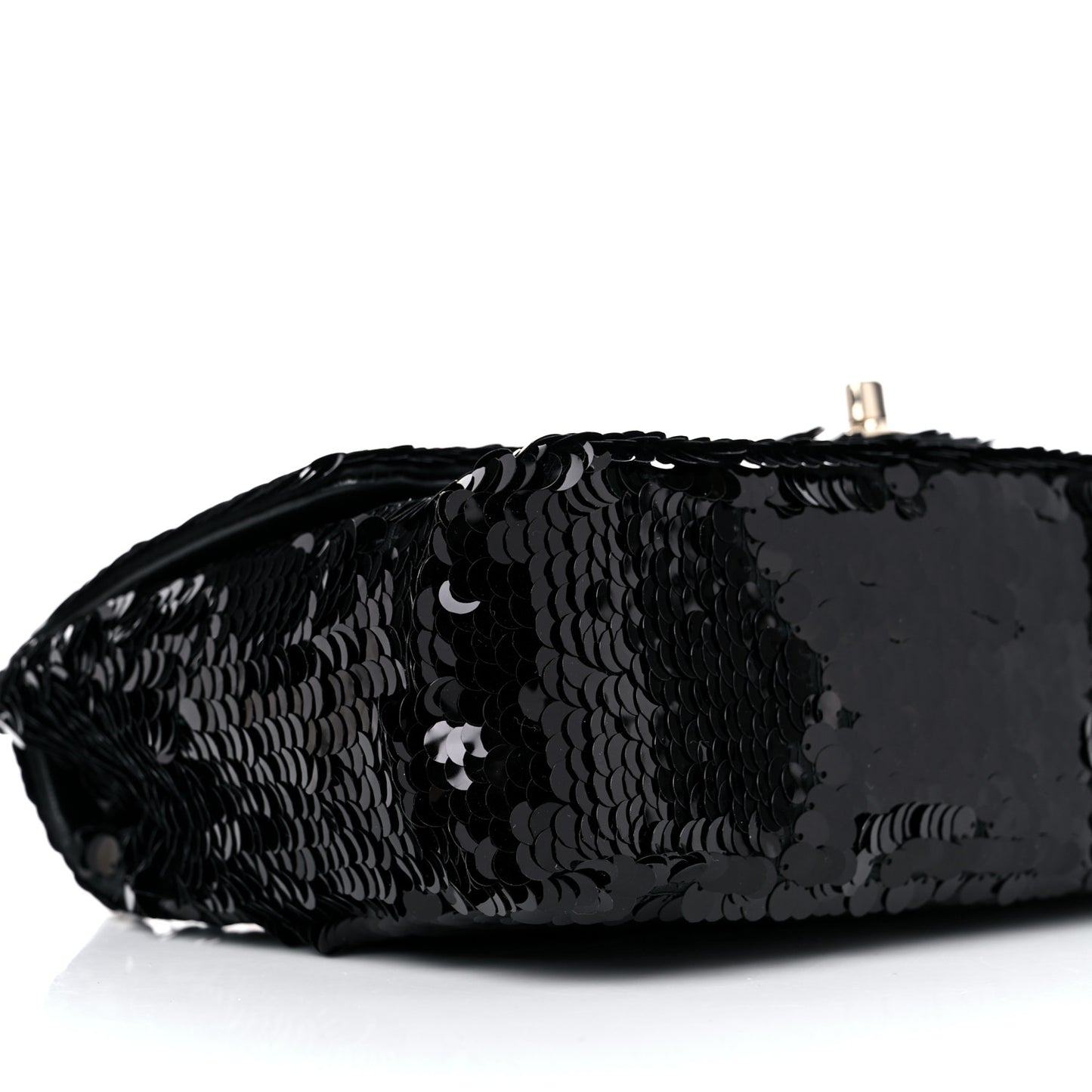 Sequin Small Single Flap Black