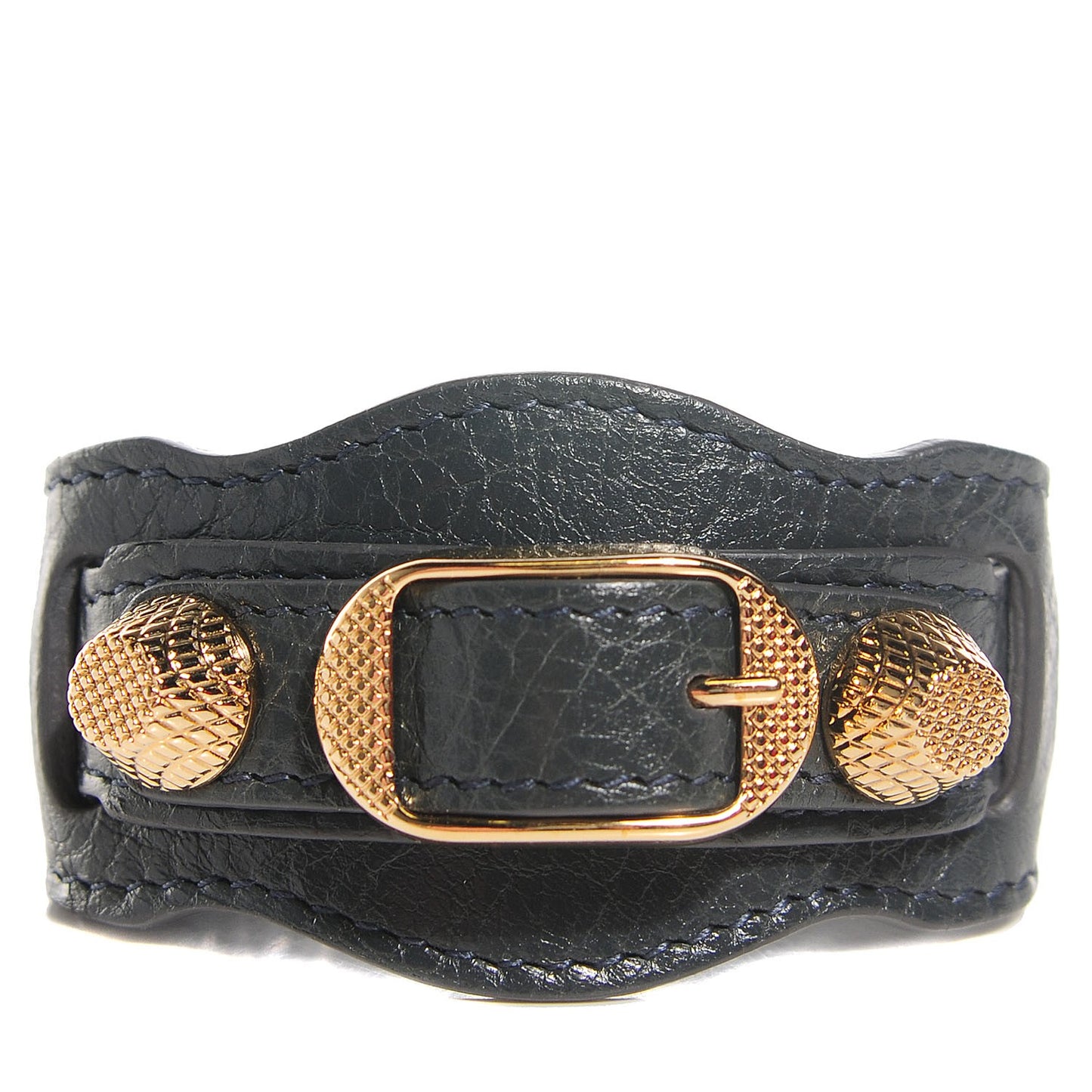 Agneau Arena Giant Gold Bracelet Small Anthracite
