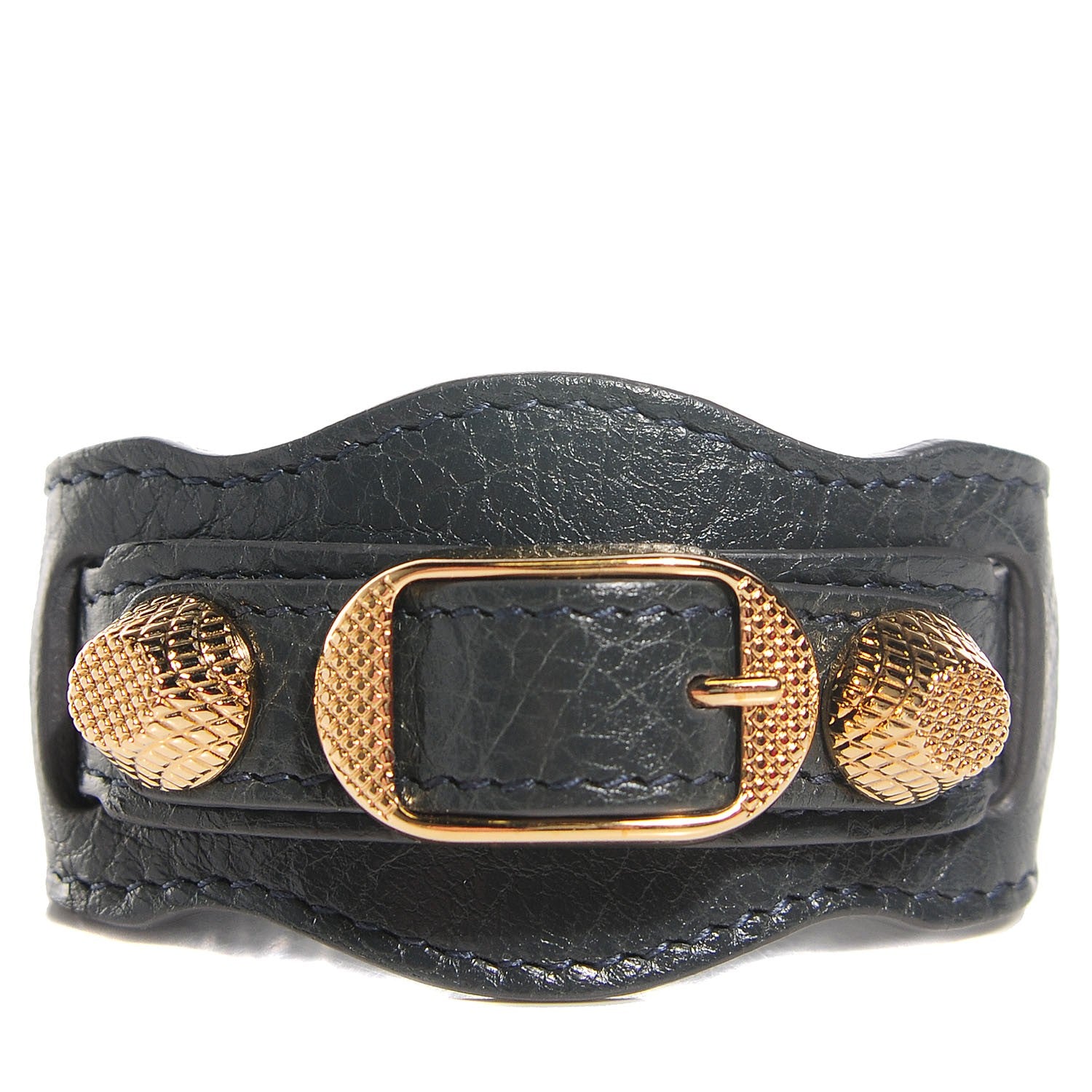 Balenciaga Agneau Arena Giant Gold Bracelet Small Anthracite 1 of 7