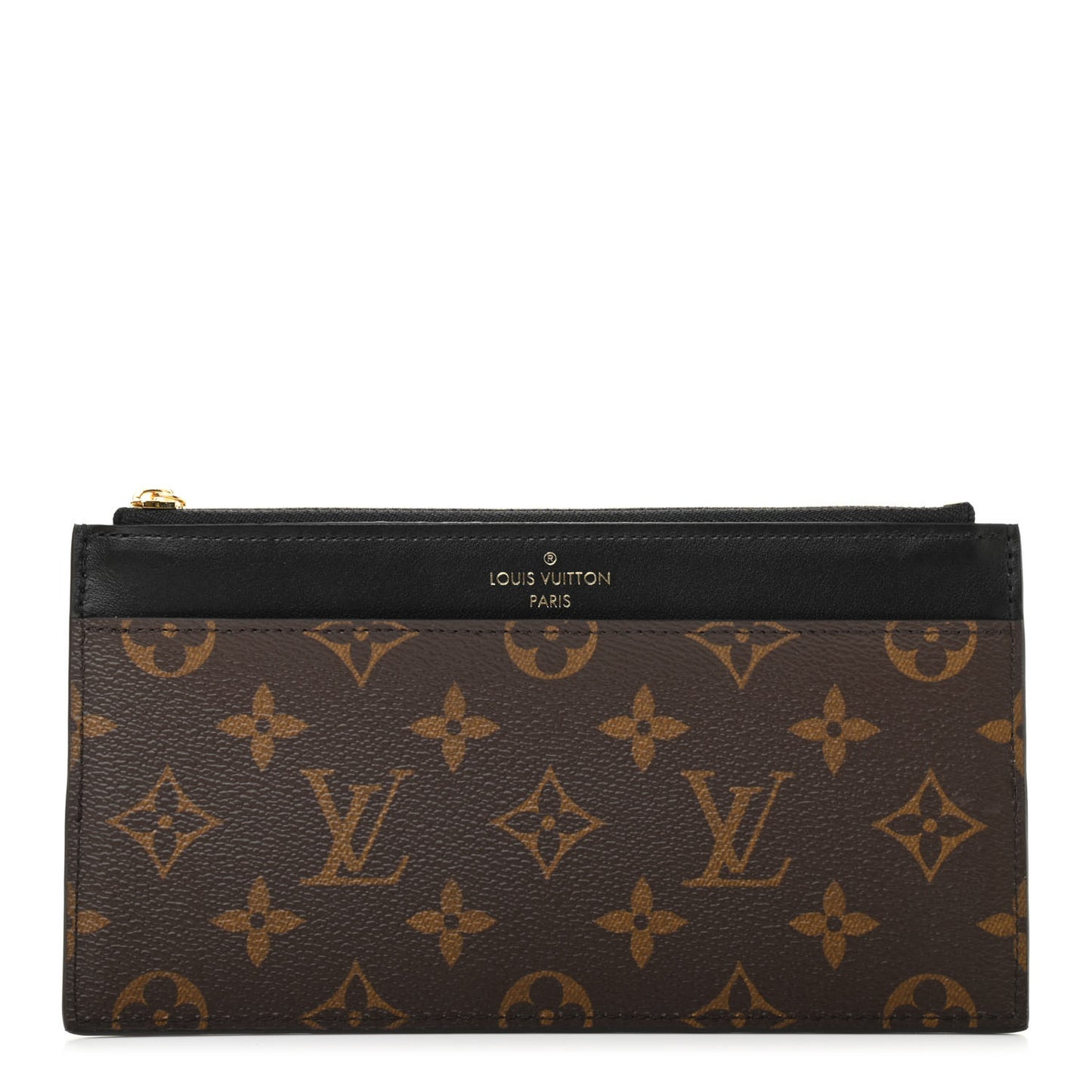 Monogram Slim Purse Black