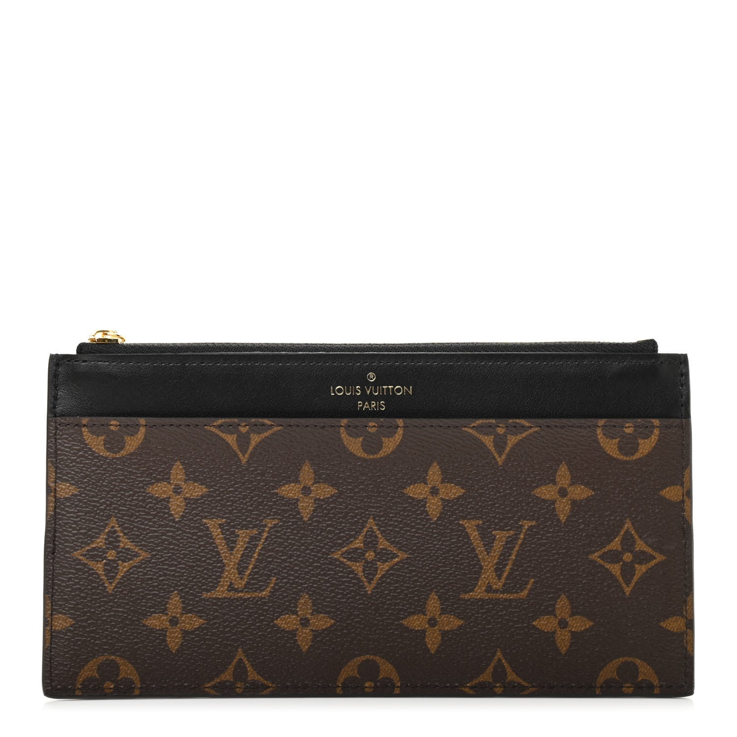 Louis Vuitton Monogram Slim Purse Black 1 of 7