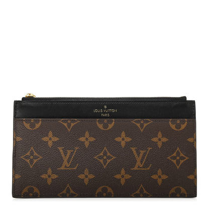 Louis Vuitton Monogram Slim Purse Black 1 of 7