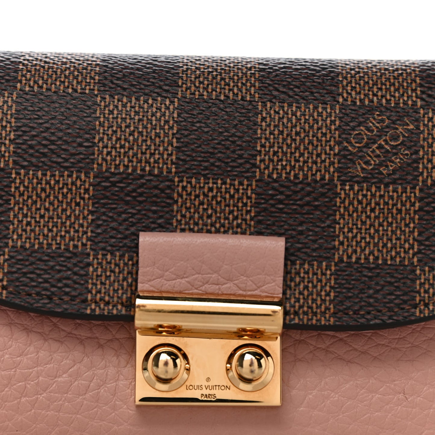 Damier Ebene Croisette Compact Wallet Magnolia