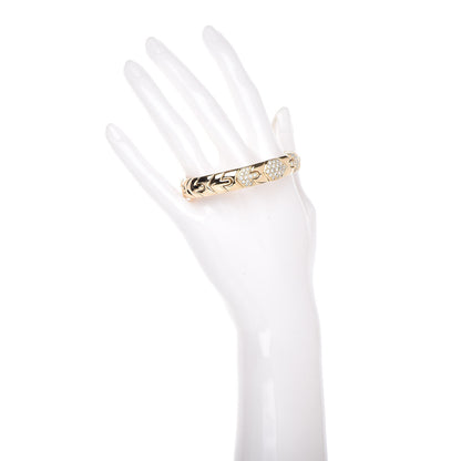 Bulgari 18K Yellow Gold Diamond 10mm Al Beare Cuff Bracelet 2 of 4