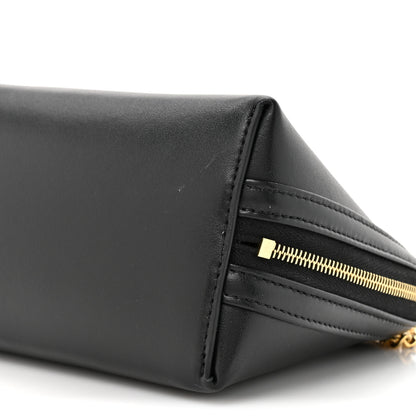 Celine Smooth Calfskin Cuir Triomphe Clutch on Chain Black 8 of 11