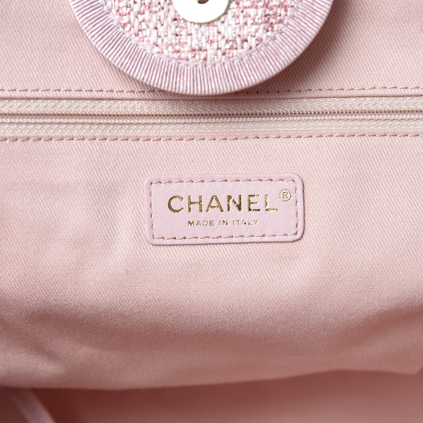 Straw Lurex Large Deauville Tote Pink