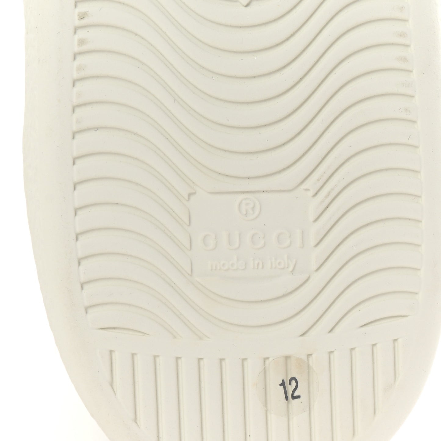 Calfskin Interlocking G Perforated Mens Ace Sneakers 12 White Grey Sky
