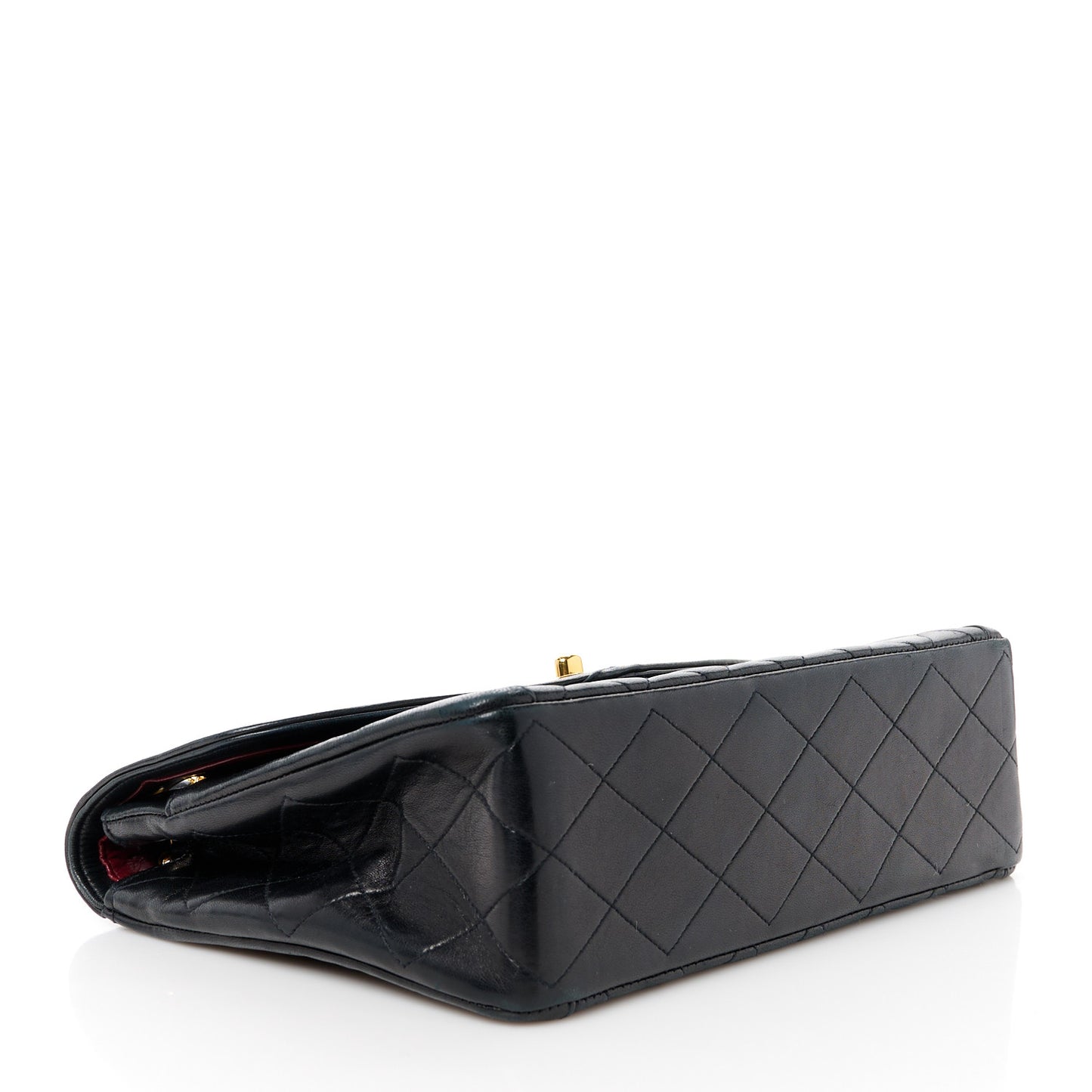 Lambskin Quilted Small Single Flap Black