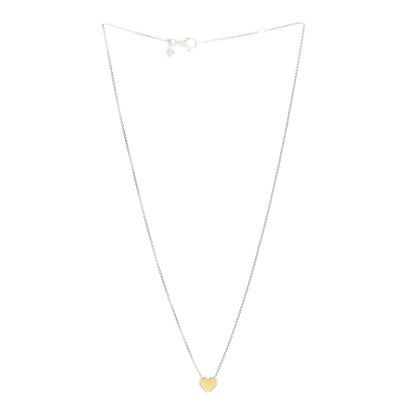 David Yurman Sterling Silver 18K Yellow Gold Cable Cookie Heart Pendant Necklace 3 of 6