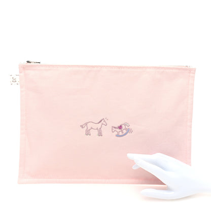 Hermes Cotton Canvas Adada Large Flat Case 2 of 6