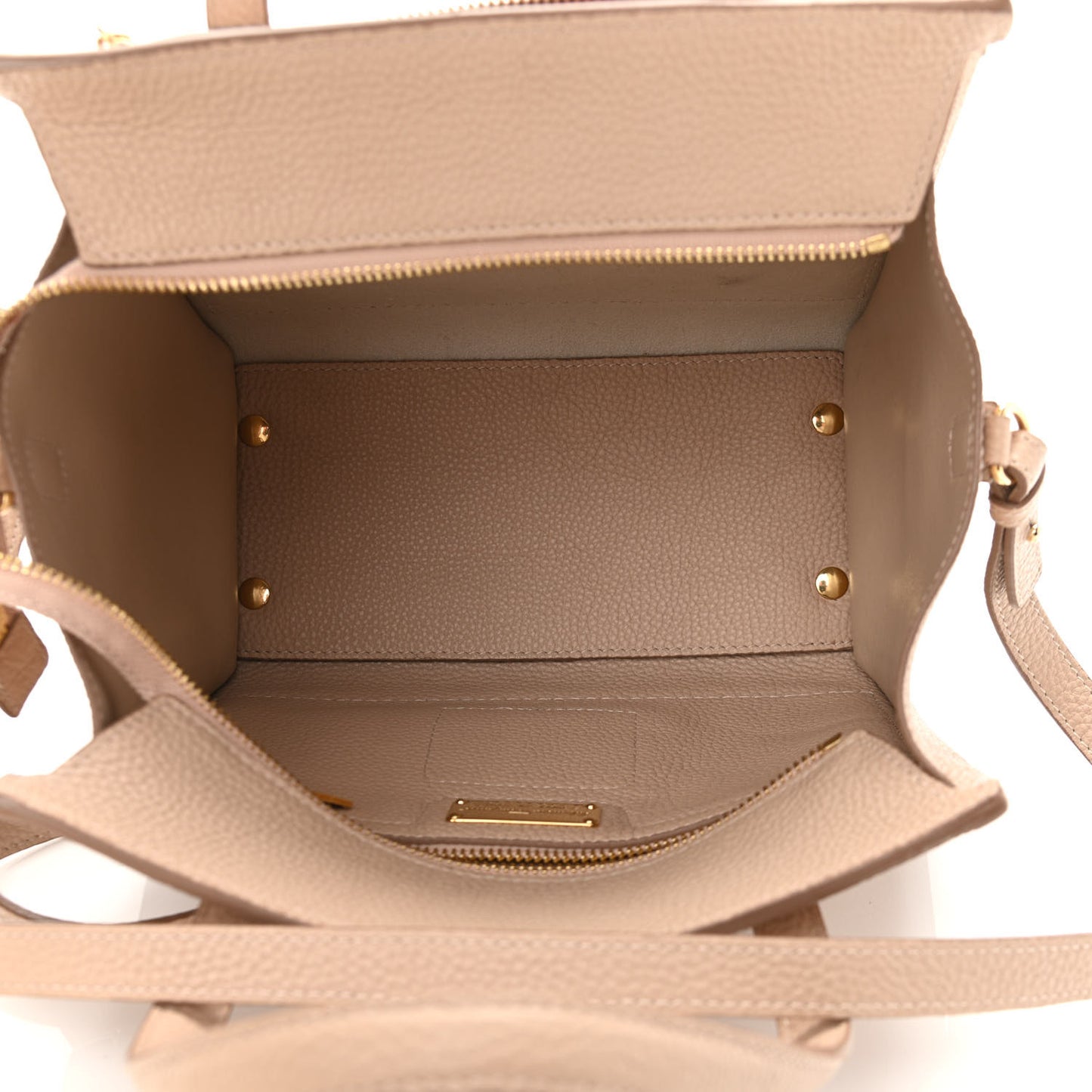 Hammered Calfskin Double Handle Small Amy Tote Cumin