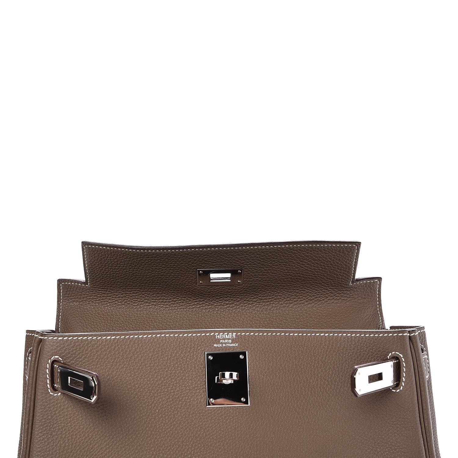Hermes Togo Kelly Retourne 28 Etoupe 27 of 36