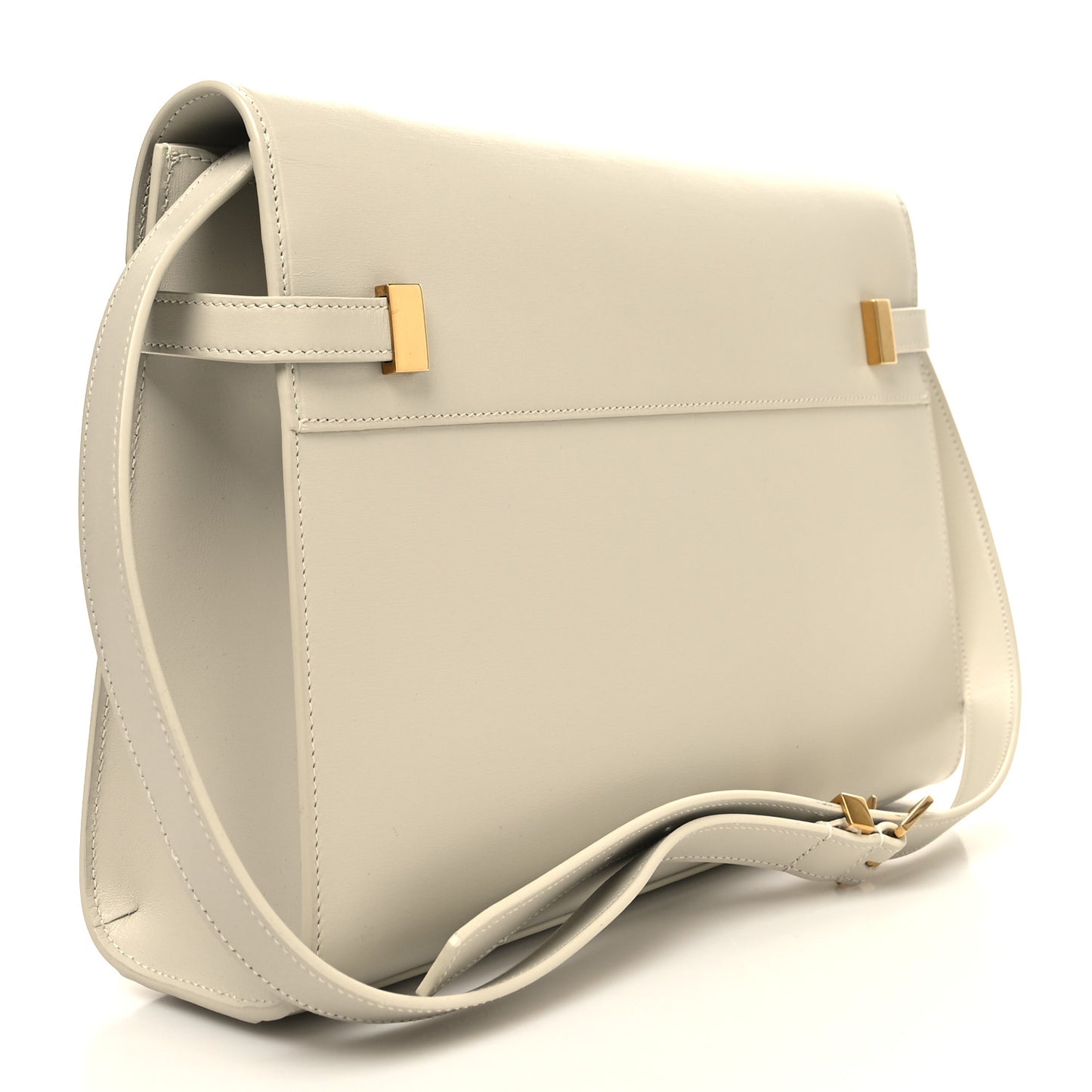 Smooth Calfskin Manhattan Shoulder Bag Crema Soft