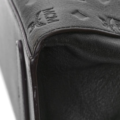 MCM Calfskin Ottomar Monogram Medium Essential Tote Black 8 of 8