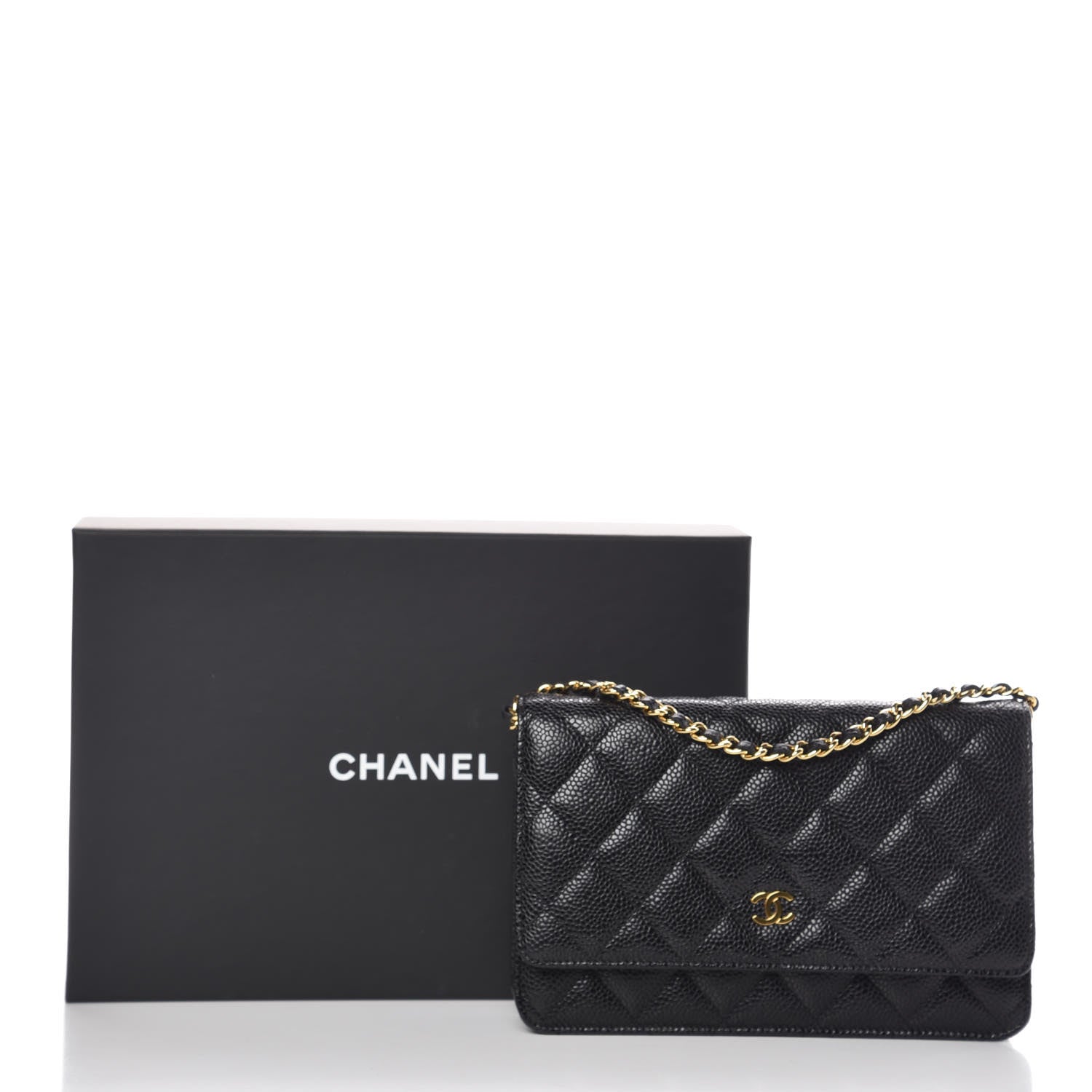 Chanel Caviar Quilted Wallet On Chain WOC Black 12 of 12