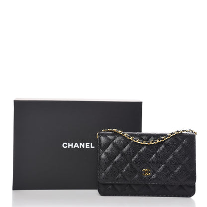 Chanel Caviar Quilted Wallet On Chain WOC Black 12 of 12