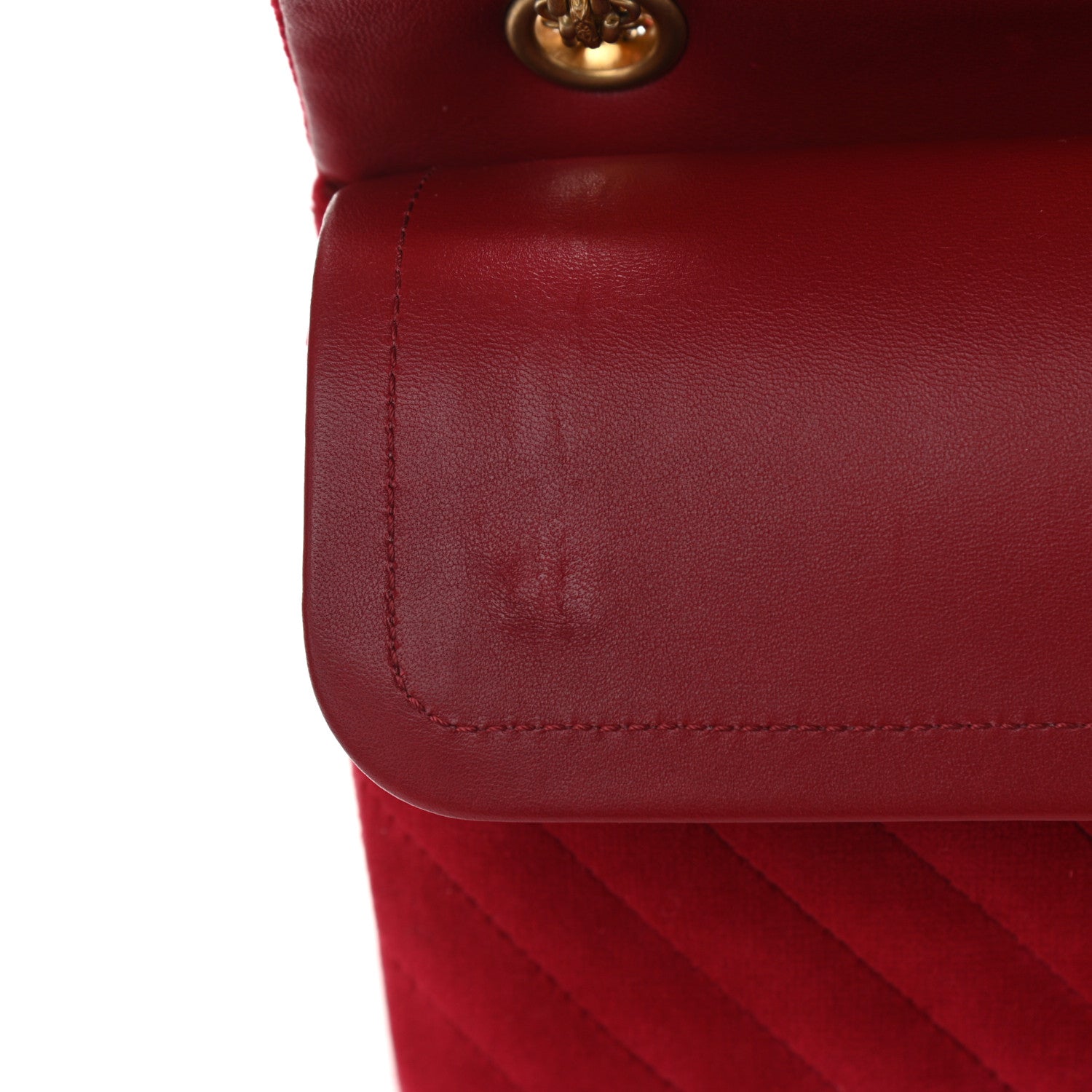 Chanel Velvet Chevron Quilted 2.55 Reissue 225 Flap Red 11 of 13