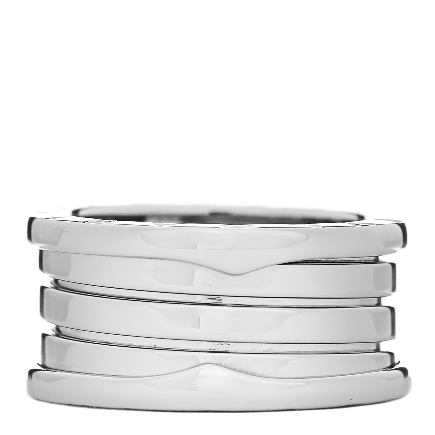 Bulgari 18K White Gold B.Zero1 Three-Band Ring 56 7.5 3 of 5
