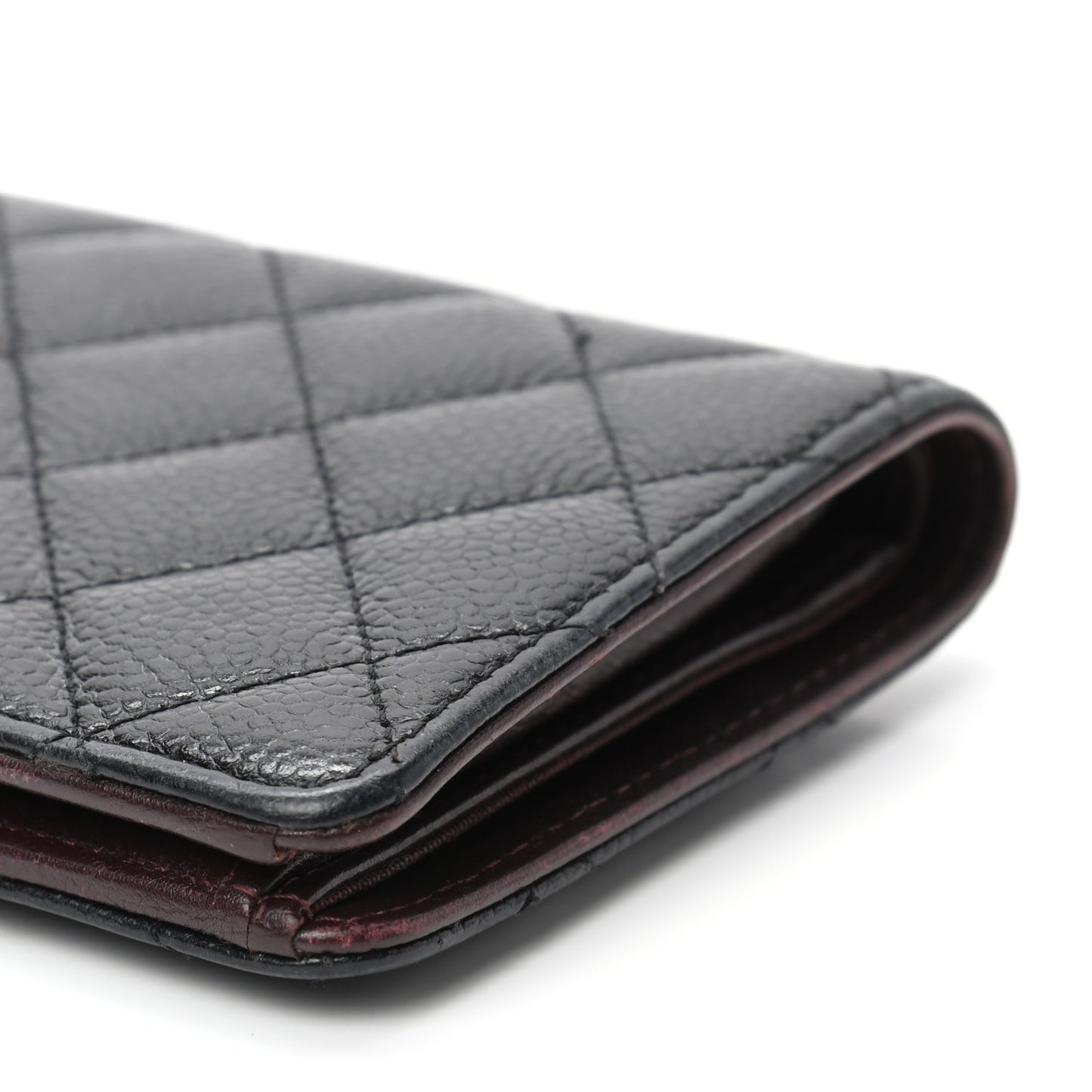 Caviar Quilted Yen Wallet Black
