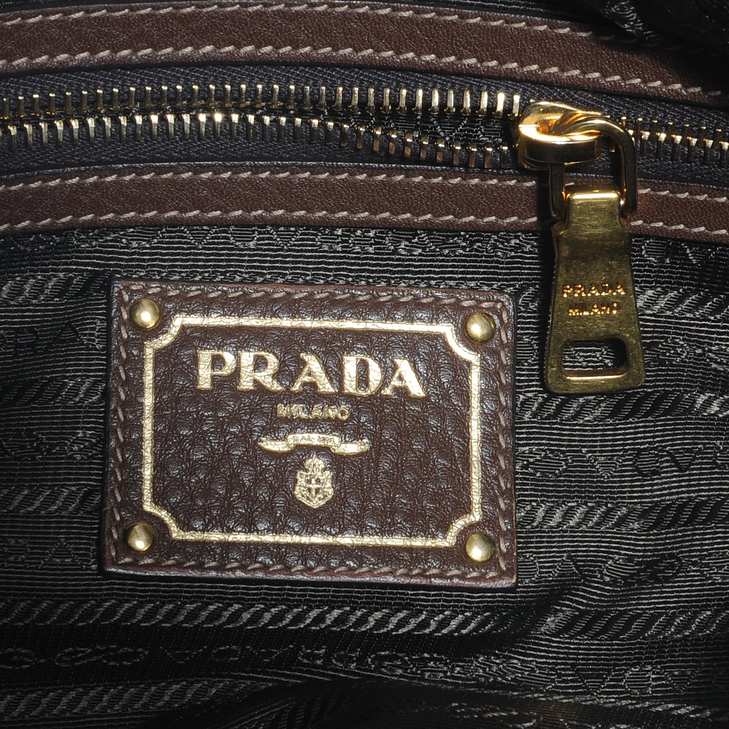 Prada Vitello Daino Shoulder Bag Bruciato 7 of 9