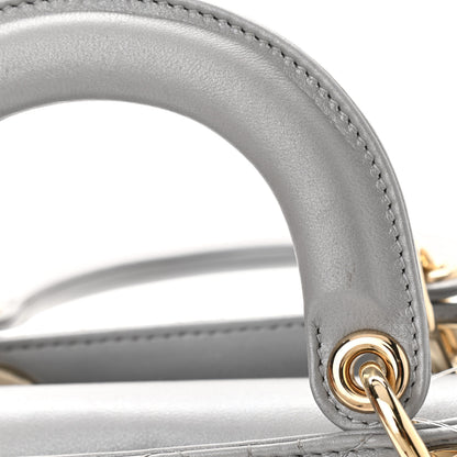 Christian Dior Lambskin Cannage Mini Lady Dior Grey 12 of 12