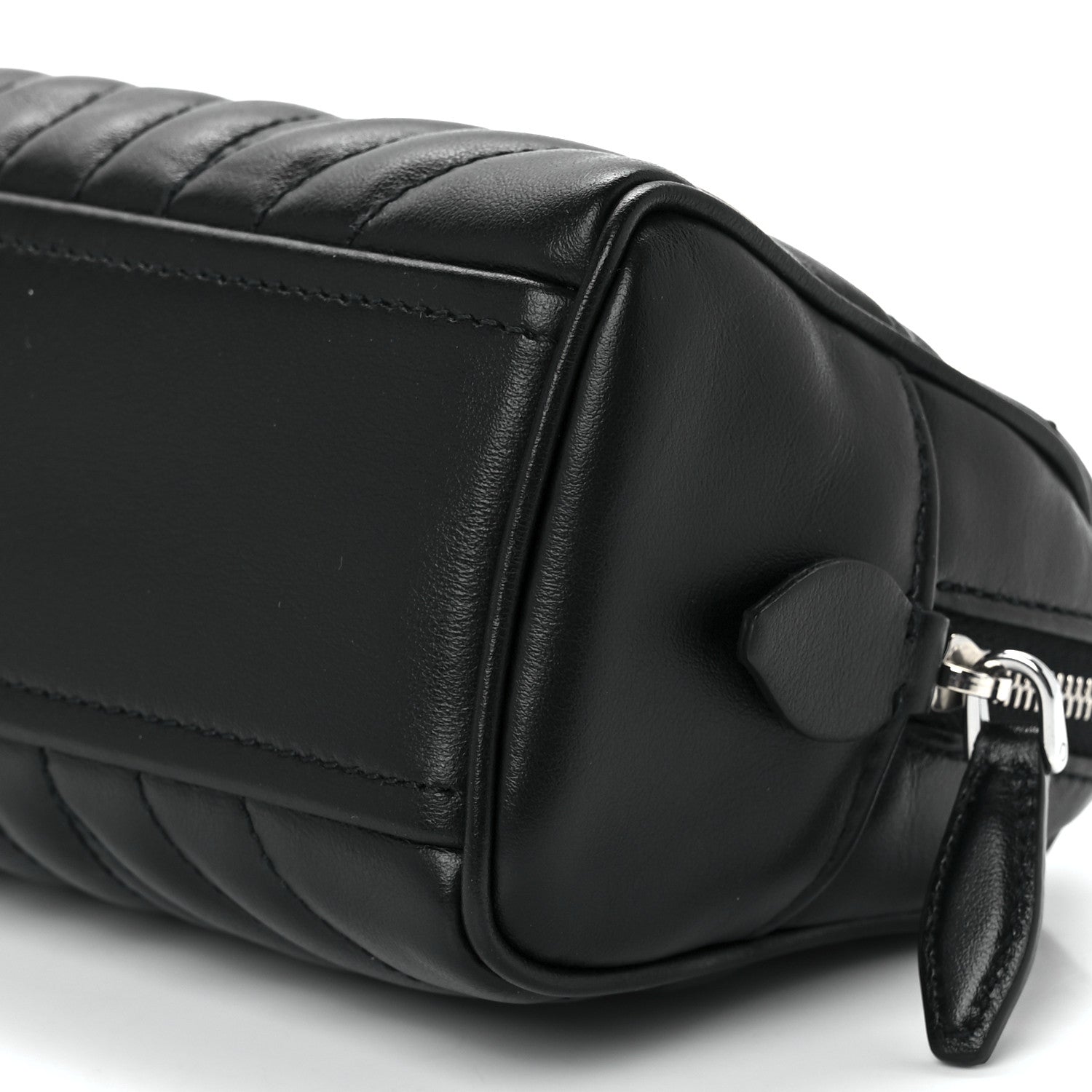 Prada Soft Calfskin Impunture Diagramme Wristlet Pouch Black 11 of 11