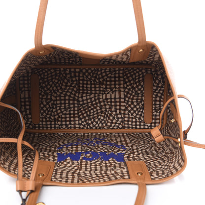 MCM Visetos Medium Liz Reversible Shopper Tote Cognac 9 of 20