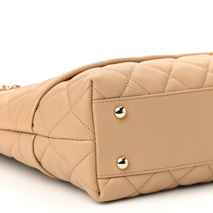 Chanel Caviar Quilted Rolled Up Tote Beige 9 of 11