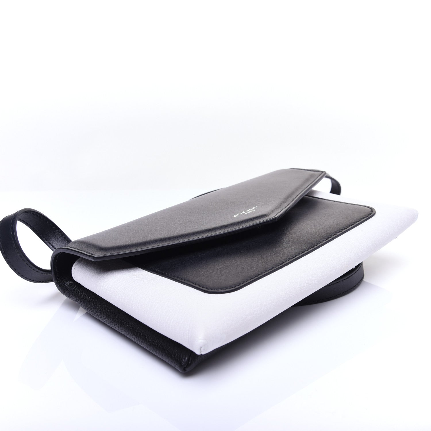 Givenchy Calfskin Duetto Crossbody Bag White Black 4 of 11