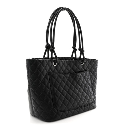 Chanel Calfskin Quilted Large Cambon Tote Black 3 of 14