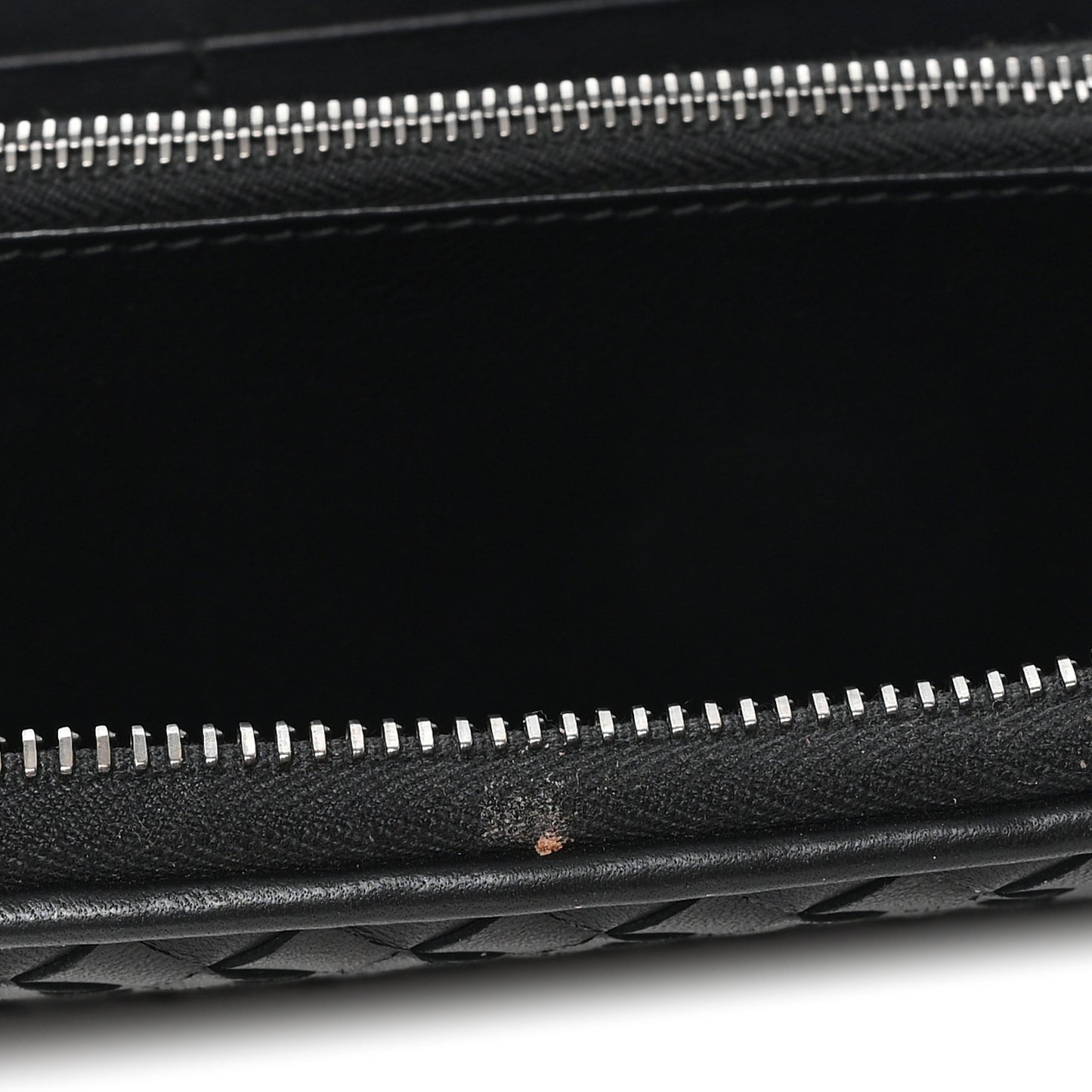 Nappa Intrecciato Zip Around Wallet Black