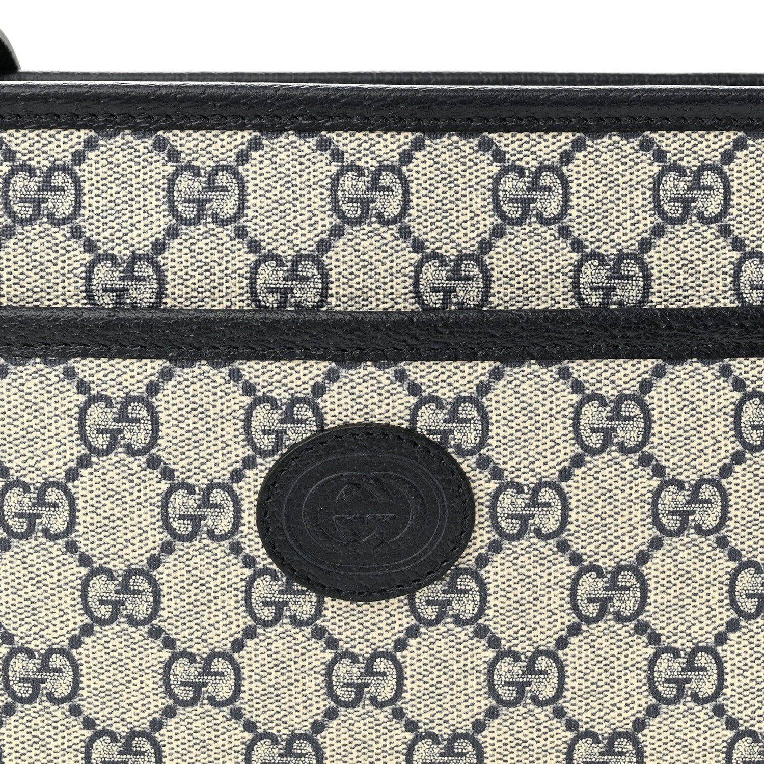 Gucci GG Supreme Monogram Textured Dollar Calfskin Mini Retro Interlocking G Shoulder Bag Beige Blue 8 of 10
