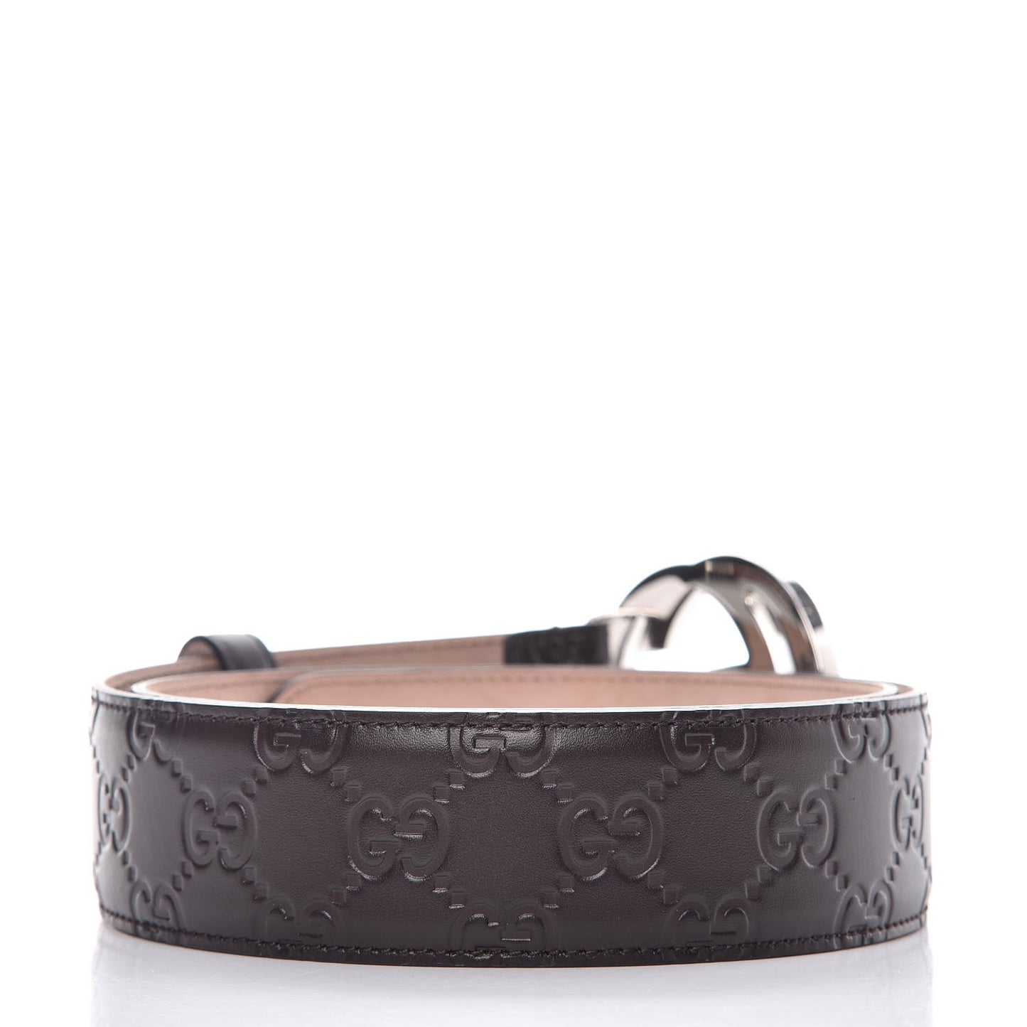 Guccissima Signature Interlocking G 40mm Belt 85 34 Cocoa