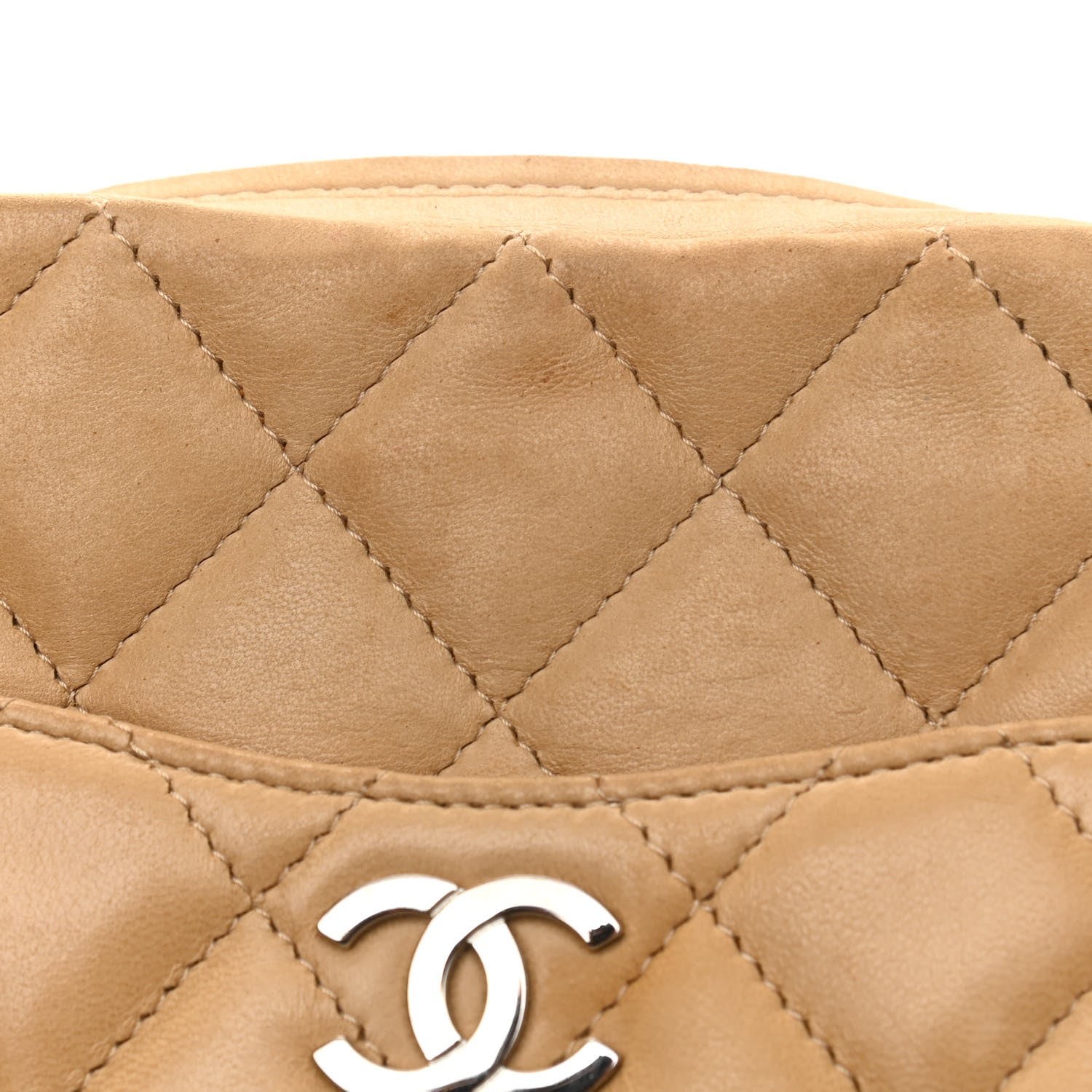 Chanel Lambskin Quilted Mini Messenger Bag Beige 14 of 15