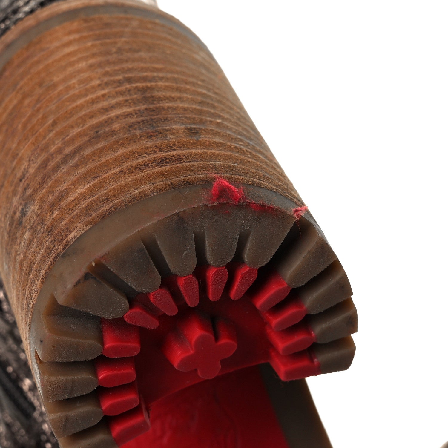 Christian Louboutin Metallic Crinkled Calfskin Red Sole Boot 36 Bronze 7 of 7