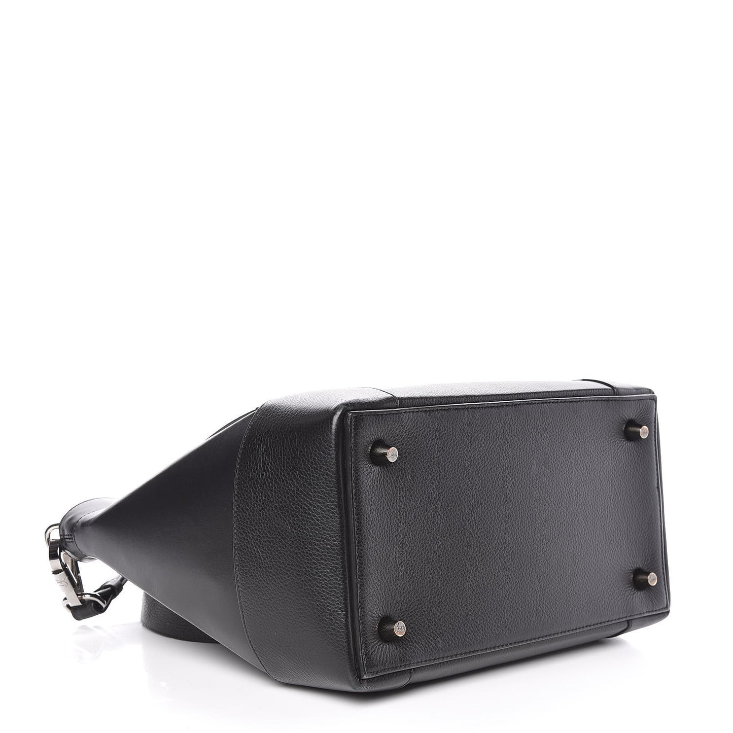 Grained Calfskin Studded Large Eloise Satchel Black