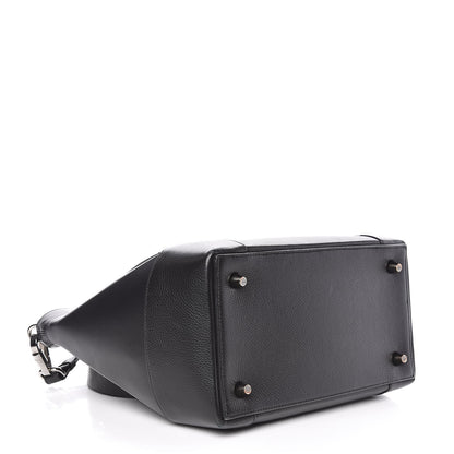 Christian Louboutin Grained Calfskin Studded Large Eloise Satchel Black 4 of 17