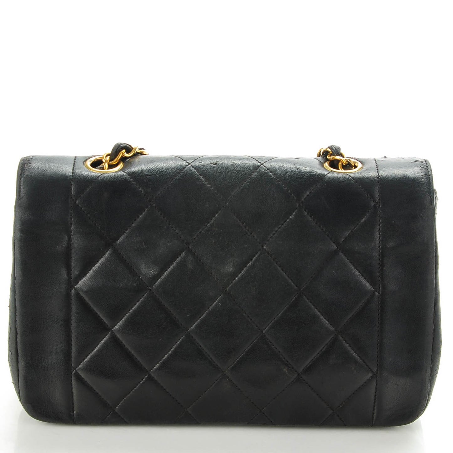 Lambskin Quilted Small Single Flap Black