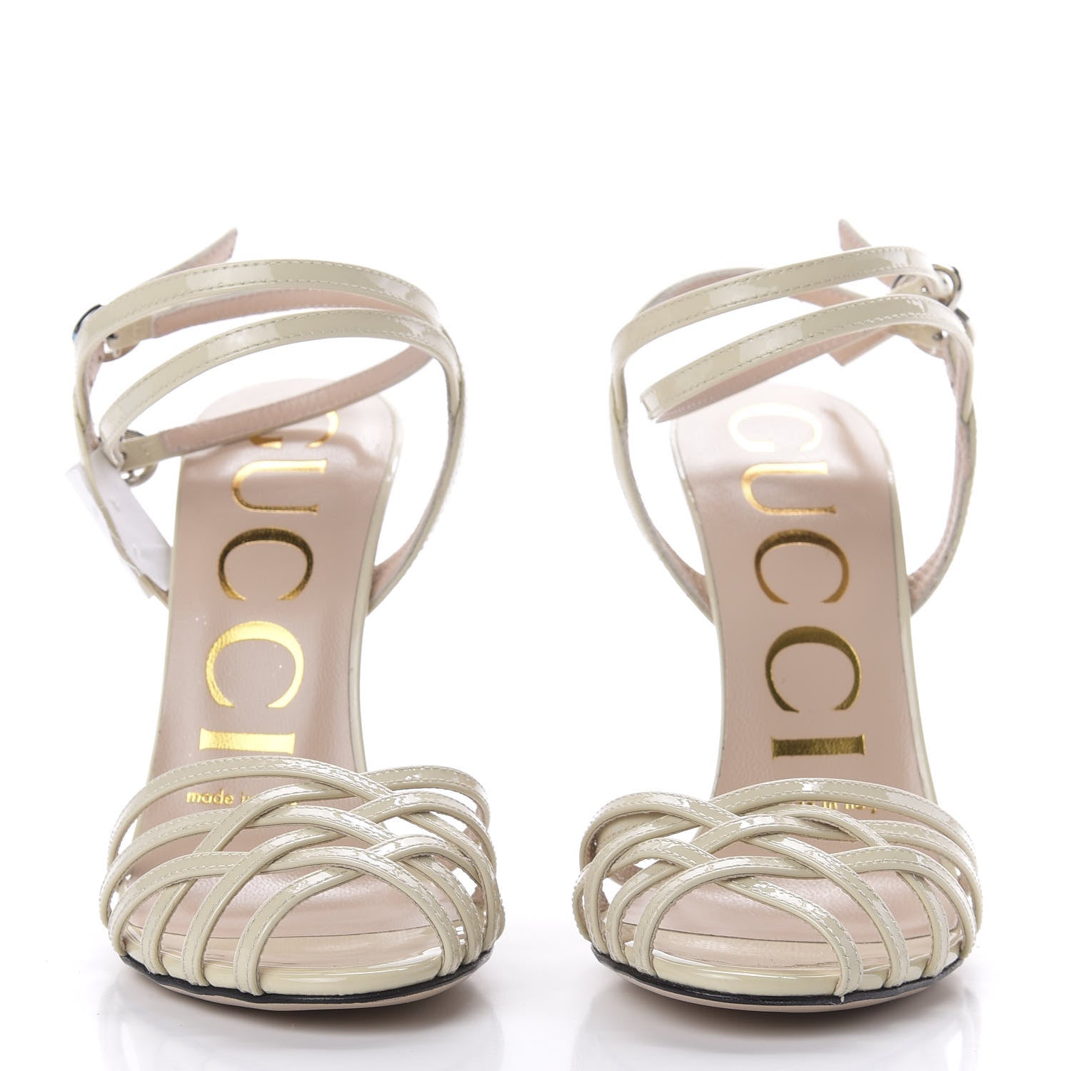 Gucci Vernice Crystal Sandals 35.5 VIntage White 2 of 11