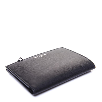 Saint Laurent Grain De Poudre Zipped Card Case Black 6 of 10