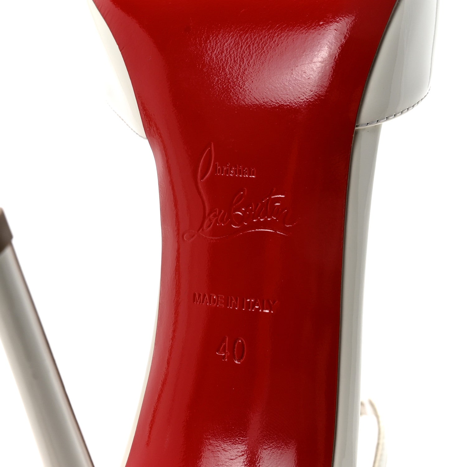 Christian Louboutin Patent Talitha 100 Pumps 40 White 7 of 8