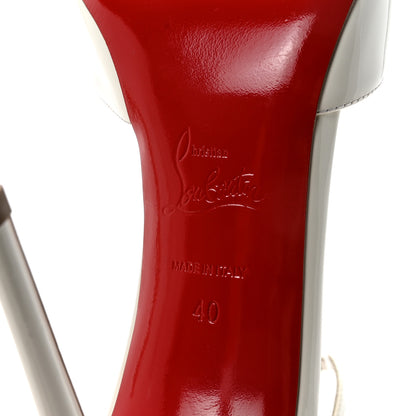 Christian Louboutin Patent Talitha 100 Pumps 40 White 7 of 8