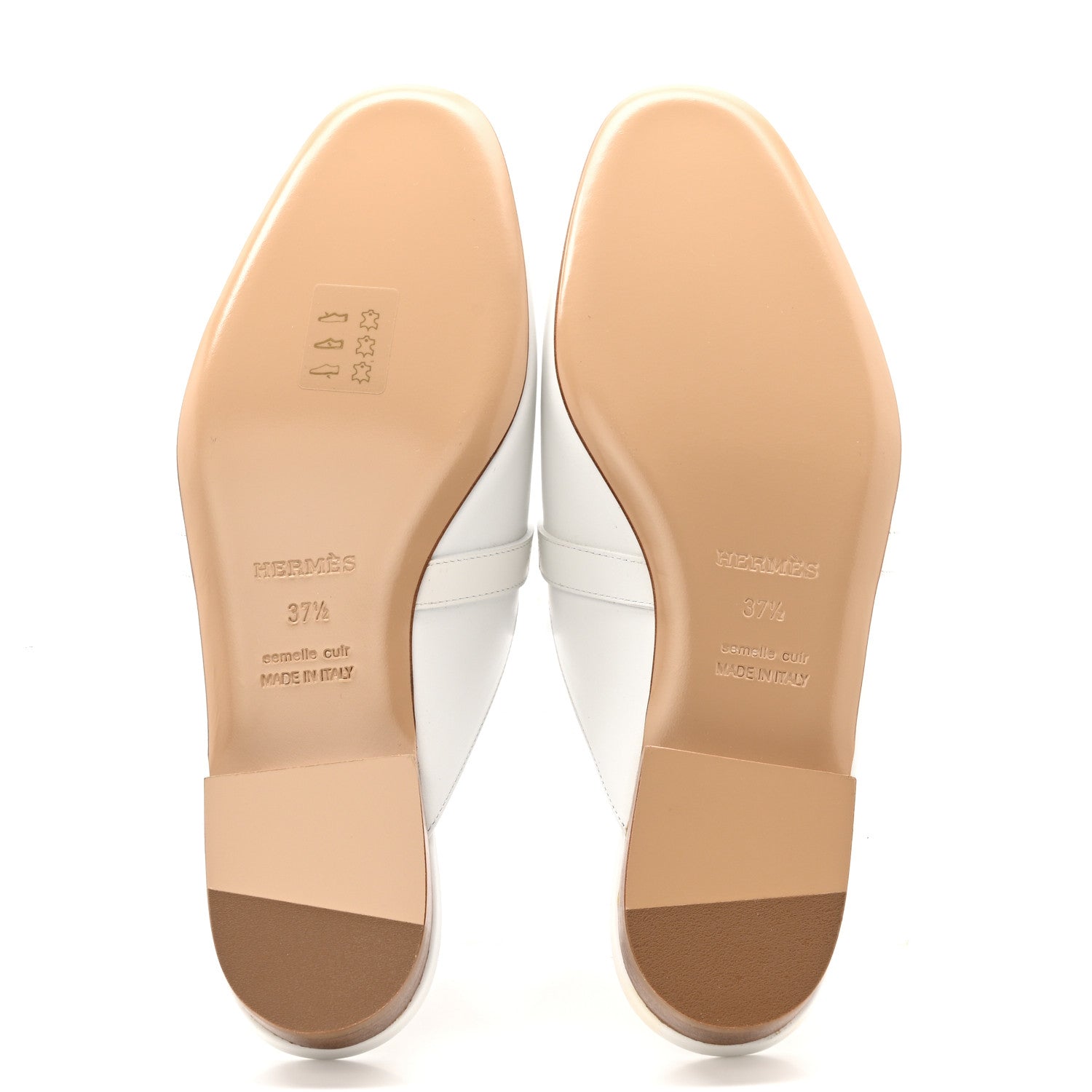 Hermes Calfskin Oz Mules 37.5 White 6 of 11
