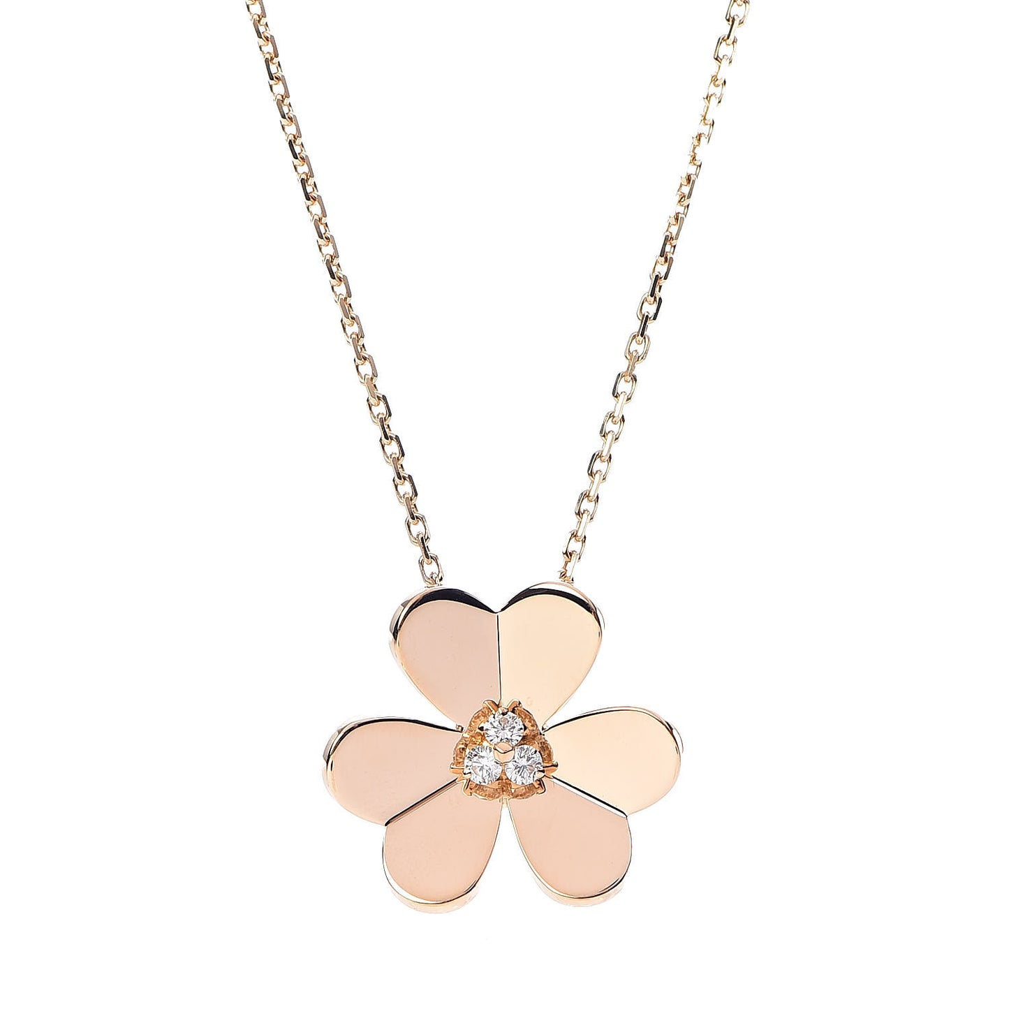 18K Yellow Gold Diamond Large Frivole Pendant Necklace