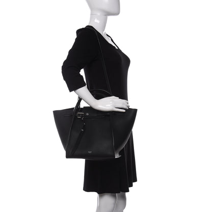Celine Supple Grained Calfskin Small Long Strap Big Bag Black 2 of 9