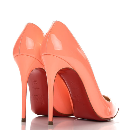 Christian Louboutin Patent Pigalle Follies 100 Pumps 36 Flamingo 4 of 9
