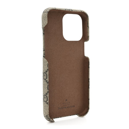 Gucci GG Supreme Monogram Ophidia iPhone 15 Pro Max Phone Case Beige Ebony 3 of 9
